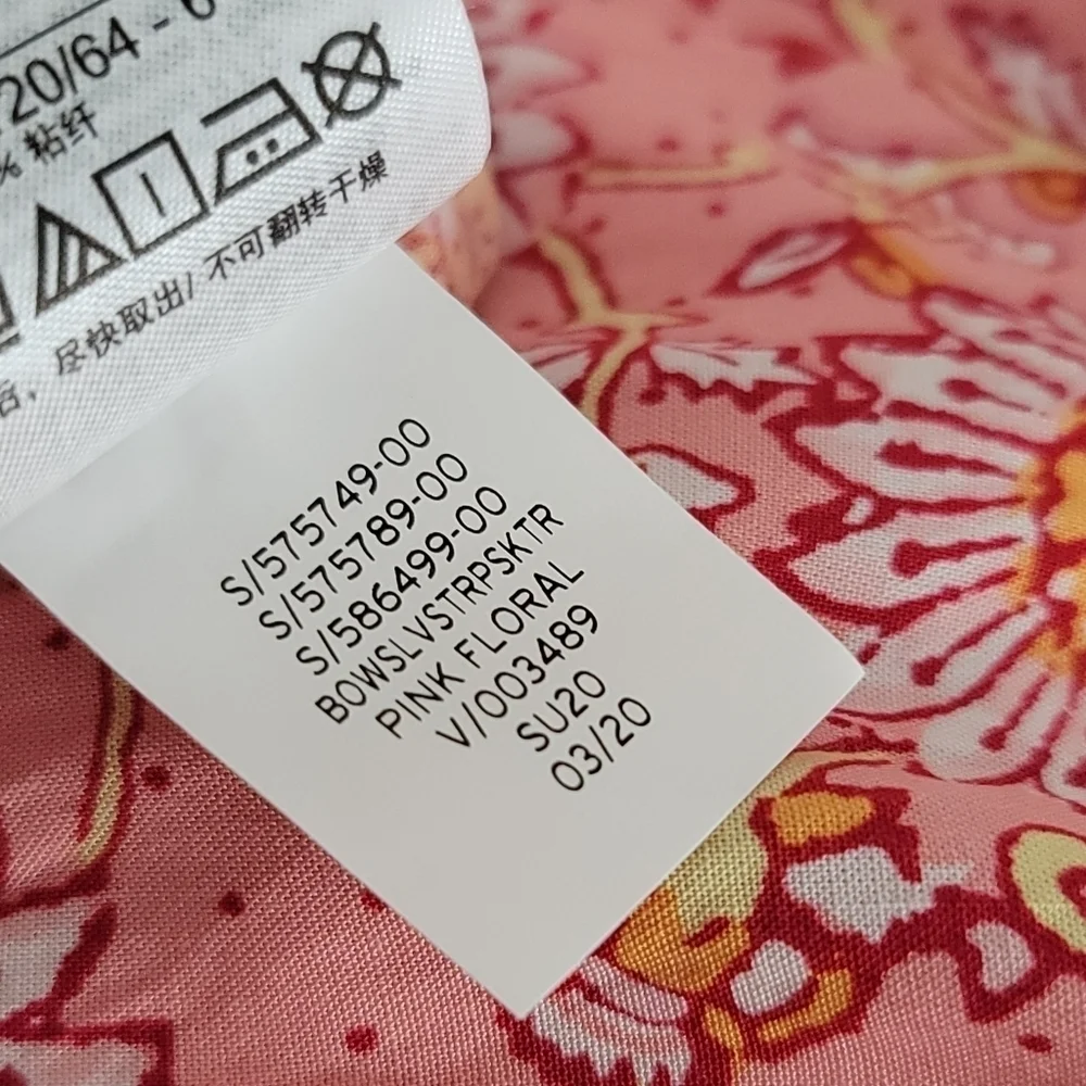 GAP Girls 6/7‎ Pink Floral Bow Sleeve Skater Dress Spring Summer
